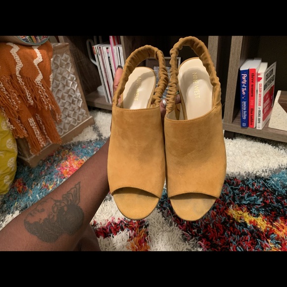 Nine West Open-Toe Slingback Block Heels - Picture 3 of 4